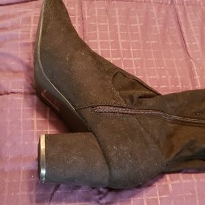 Thigh High Black Heeled Boots